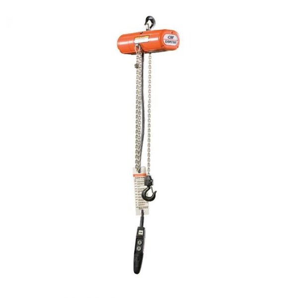 Cm Shopstar Electric Chain Hoist, Double Reeving, 600 Lb, 10 Ft Lifting Height, 8 Fpm Lift Speed 2038
